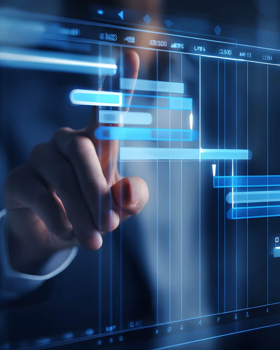 打ち合わせ中の手元